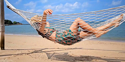 Hairy Pussy Flash On Public Beach Pov No Panties Butt Plug