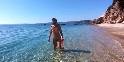 Stepdaddy Power - Panties Into Pussy Show At Wild Nudist Beach