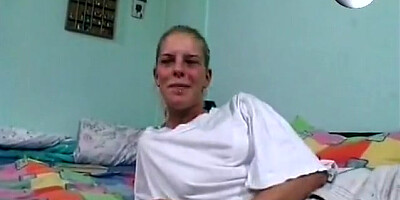 Sexy German Blonde Fucked In The Bedroom