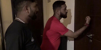 A couple of tourists end up having a threesome in a hotel
