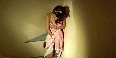 Japanese sexy babe Mai Takizawa is masturbating in the restroom in 4K.