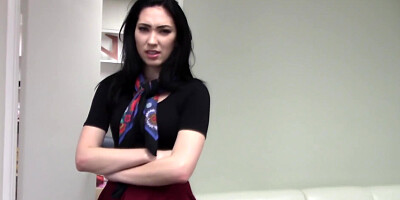Good-looking Agent Makes Sex Video With Client Finished With Cumshot On Her Pretty Face