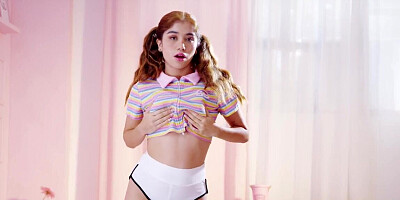 Redheaded girl Marina Gold decides to take him to the limit