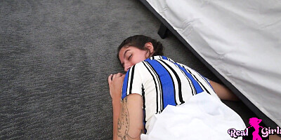 My Step Sis Gets Stuck and I Fuck Her Tight Hairy Pussy - Chloe Kreams