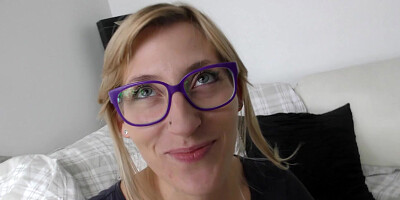 Casting Couch Pretty New Model Named Aleks Uses A Hitachi Vibrator On Her Pretty Long Labia Pussy