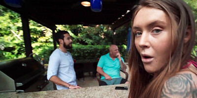 Chloe and Kai have a quickie while the guests watch