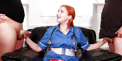 Nurse Greene Sucks Off Two Men