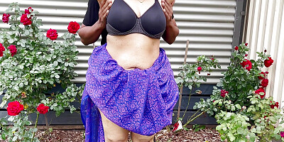 Big Boobs Indian StepMom Wearing Traditional Saree - Fucked in Doggy Style at Outdoor - Saree Sex