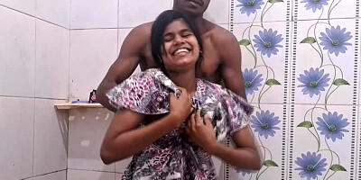 Cute Desi chick with a lovely smile is fucked in the bathroom