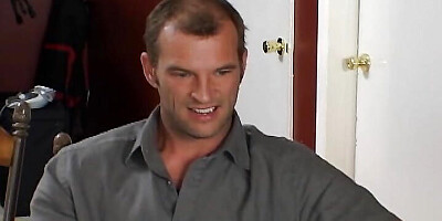 Cucked hubby watch his nympho slut eating cumshots in 3some