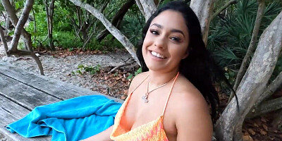 Serena Santos is going to enjoy serene fucking outside