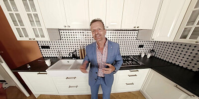 VR Bangers: Horny Italian Cook Eveline Dellai Deepthroats Huge Dick &amp, Fucks in Anal to Get Cum for Her Gelato in HD Porn