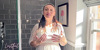 Pregnant Stepdaughter-in-law Creampied Minutes Before Her Wedding