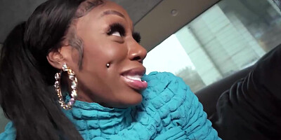 Easy-on-the-eyes Ebony Mystique At Car Clip