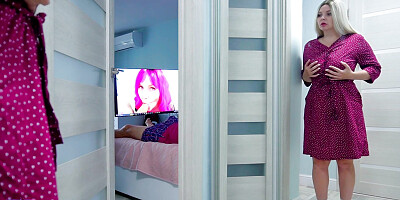 Stepdaughter with big tits spies on stepdad part 2