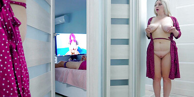 Stepdaughter with big tits spies on stepdad part 2