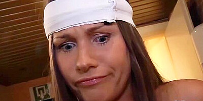 Teen 18+ Gives Fast Handjob To Grandpa And Lets Him Stick His Dick Insider Her With Abigaile Johnson