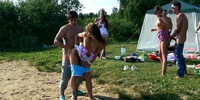 Group sex of students 18+ at Lake