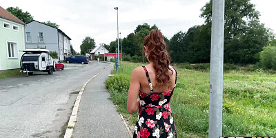 VIP4K. Red riding hood loves to show her pussy in her boyfriend',s car