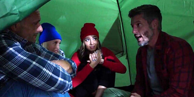 Marilyn Johnson and JC Wilds in a foursome with stepdads