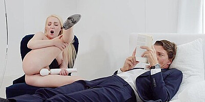 Horny Blonde, Ricky Rascal And Lovita Fate In Babe Plays With Vibrator In Front Of Her Boyfriend