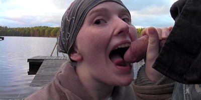 Big amateur tits exposure and hard oral and nub fuck