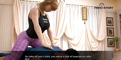 Dusklight Manor 3 - Lola Giving Massage to Jhon. He Grabbed Her Big Breasts