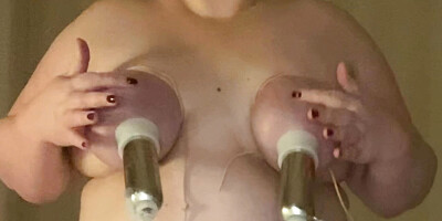 Fat hucow slut pumps and beats her tits