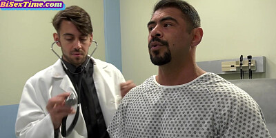 Nurse faceriding bisexual patient in mmf hospital threesome