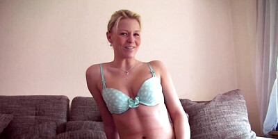 Seductive fiancée at blondes movie