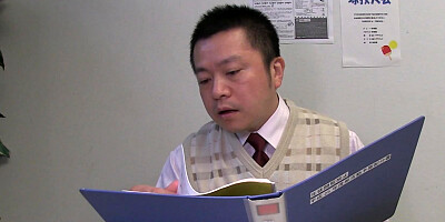 Japanese schoolgirl is treating the school principal with a lovely blowjob