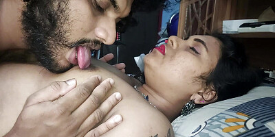 Mallu couple 20 minutes non stop boobs suck, Vaishnavy non stop boobs suck by Sharun Raj, Mallu couple Nipple lick , Mallu boobs