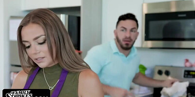 Milf Lets Her Stepson Pull Up Her Skirt And Expose Her Plump Ass