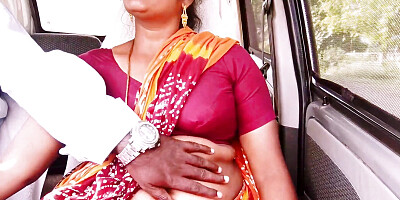 Desi Stepmom and Stepson Car Sex for Long Drive. Telugu Dirty Talks