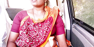 Desi Stepmom and Stepson Car Sex for Long Drive. Telugu Dirty Talks