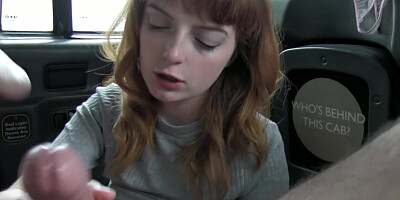 Ginger British Babe Tongues Cabbie's Ass