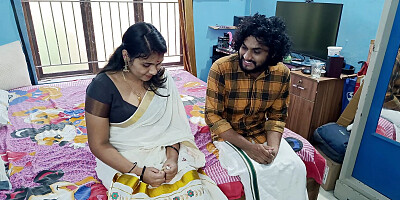 Mallu couple first night video, First night sex, Kerala saree first night hot romance with sex, Mallu couple first night sex