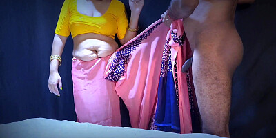 Cute and sexy pink pussy Desi bhabhi romantic cheating sex with her Neighbor&amp,#039,s StepBrother