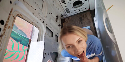 Carly Rae gets a better deal by sucking the salesman's cock