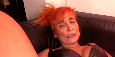 Mature woman Ginger Mi is ready to play with a younger dyke