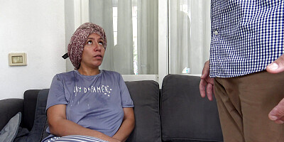 Algerian maid is SHOCKED when she has to clean his dirty cock