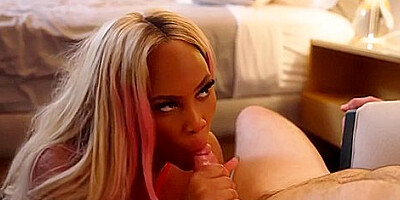 August Skye - Ebony Beauty Makes A House Call To Fulfill Fans Interracial Fantasy