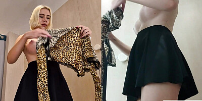 See Through Clothes Try on Haul. view under the skirt