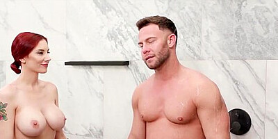 Sliding Oily Dick In Beautiful Big Tit Masseuse