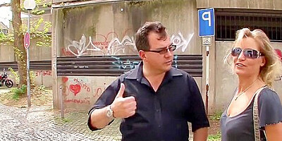 German Man Speaks To Strange Woman On The Street And Takes Her To Fuck