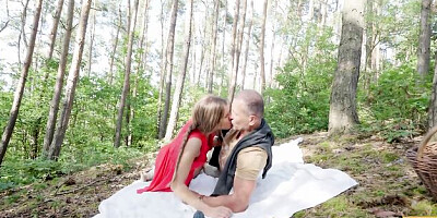 Daddy4k featuring Sarah Kay's forest sex scene