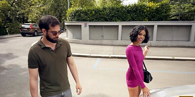 HUNT4K. Sexy Brazilian girl was lying on my car, then I fucked her properly