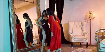 Veronica Rodriguez In Naughty Lesbians Dancing Cheek To Cheek