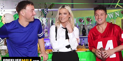 Gives Up Her Free Use Pussy Whenever These Strangers Want