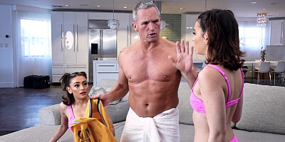 Aria Valencia & Vanessa Moon & Marcus London in When Hustlers Pay - StepSiblings